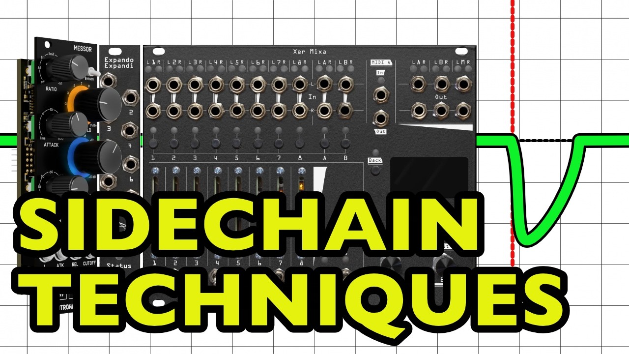 Modular sidechain compression techniques with one mixer and one compressor