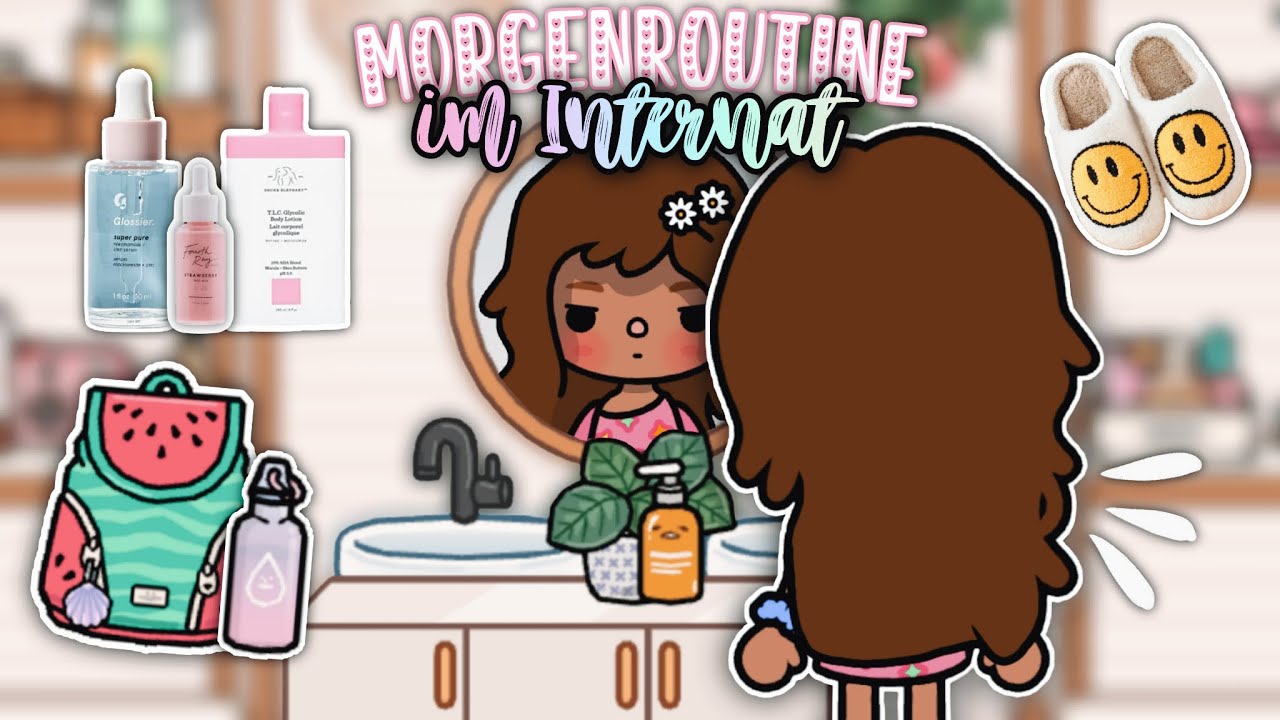 MORGENROUTINE IM INTERNAT 🌞📝 | AESTHETIC ROUTINE/GESCHICHTE | TOCA BOCA STORY DEUTSCH