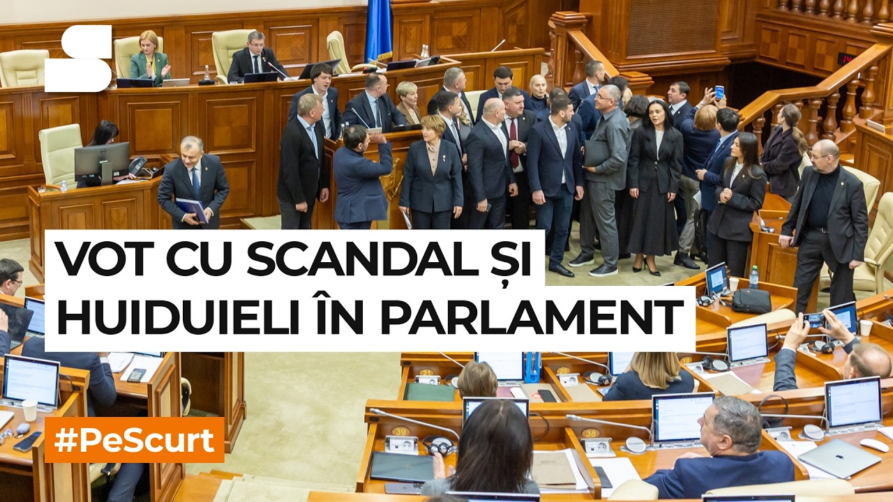 Vot cu scandal și huiduieli în Parlament