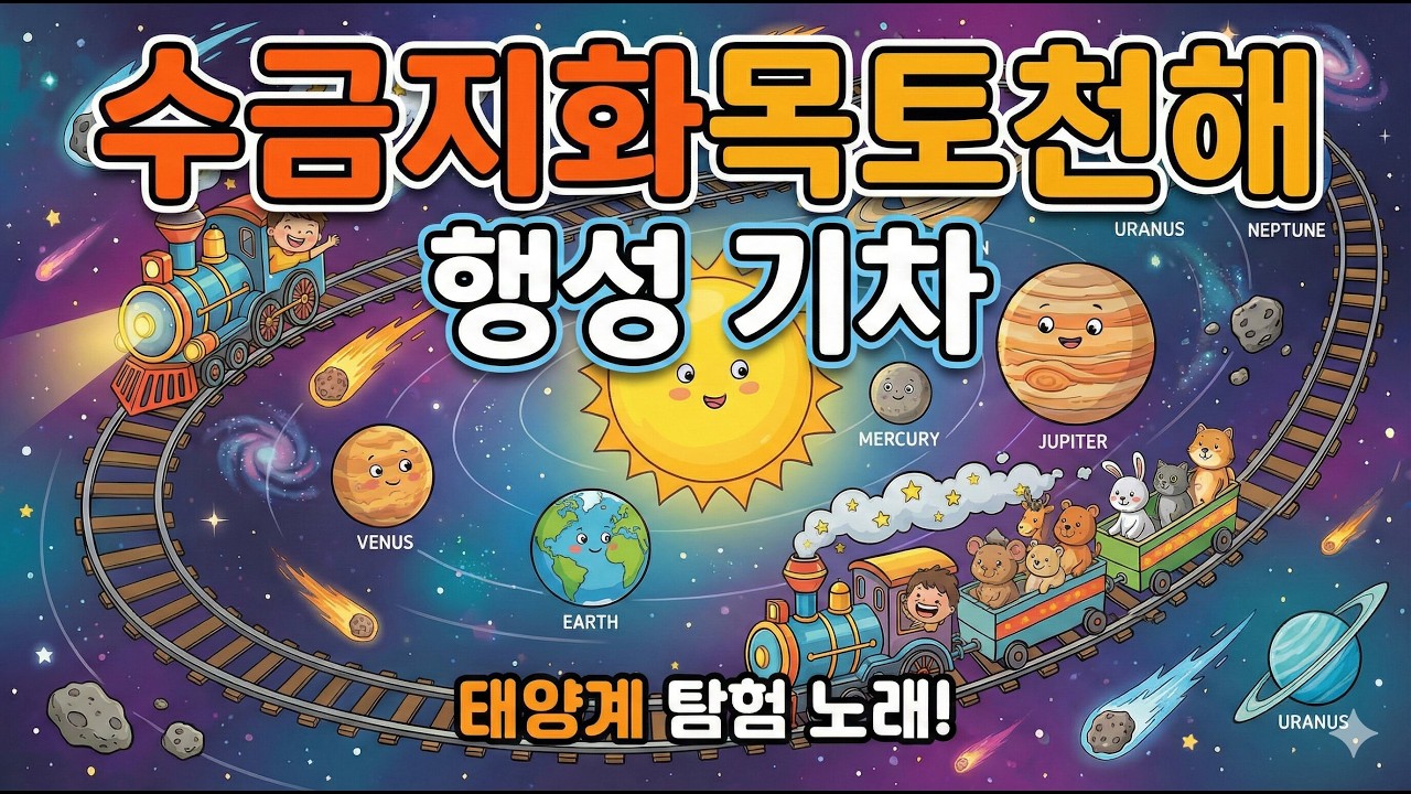 칙칙폭폭! 우주로 떠나는 행성 기차 🪐 수금지화목토천해 다 모여라! | Planet Train Journey | 太陽系の旅