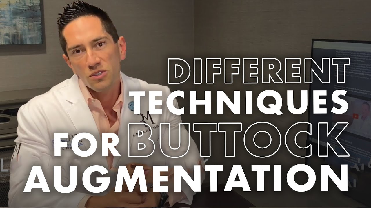 How does dual plane differ from other techniques in buttock augmentation with implants?