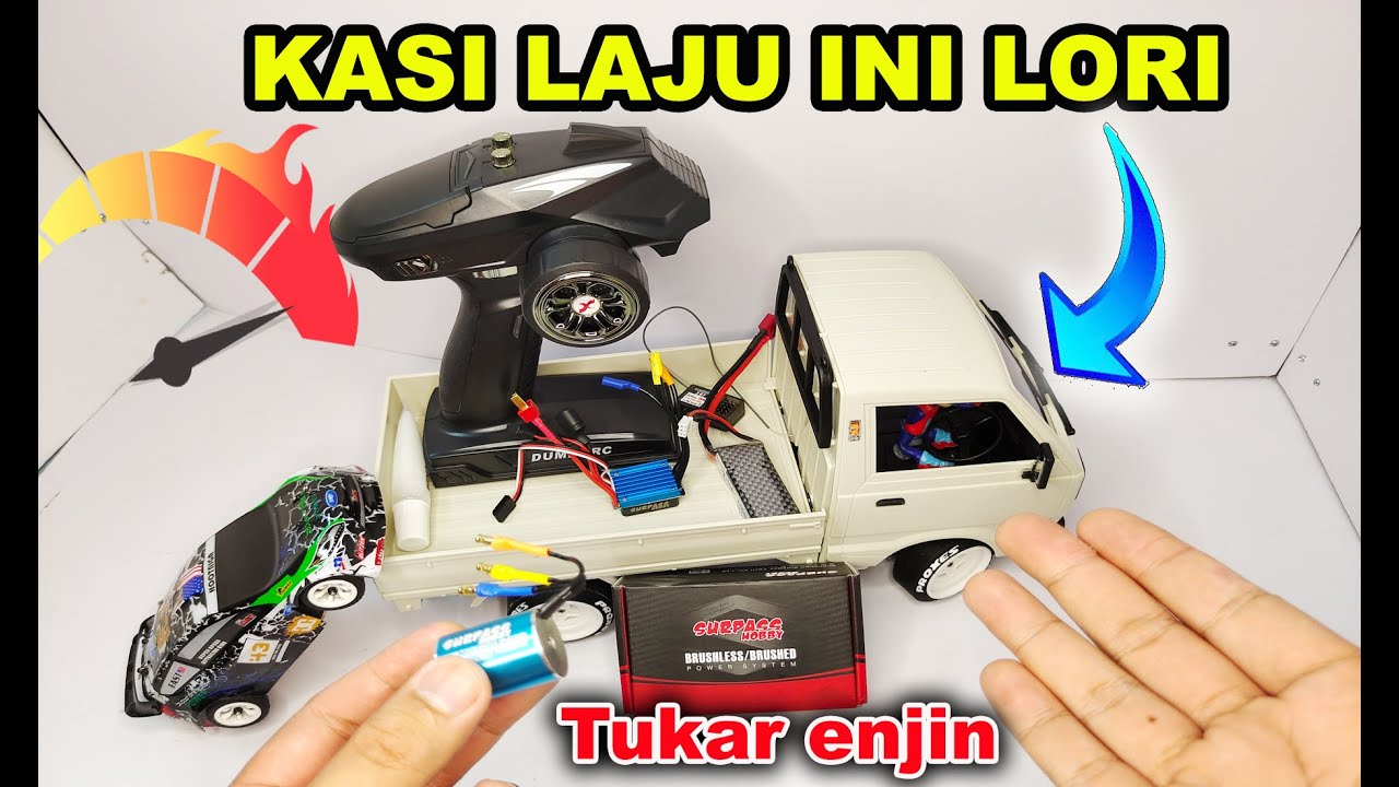 LORI KAWALAN JAUH TAMBAH KELAJUAN | TUKAR MOTOR BRUSHLESS DAN ESC | TOP SPEED TIP TOP ? | WPL D12