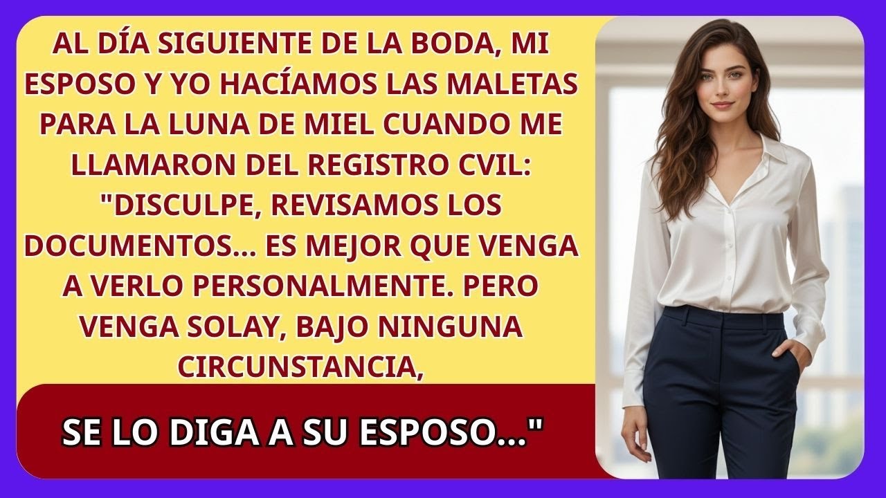 “Es mejor que lo vea en persona. Pero venga sola y no le diga nada a su marido…”
