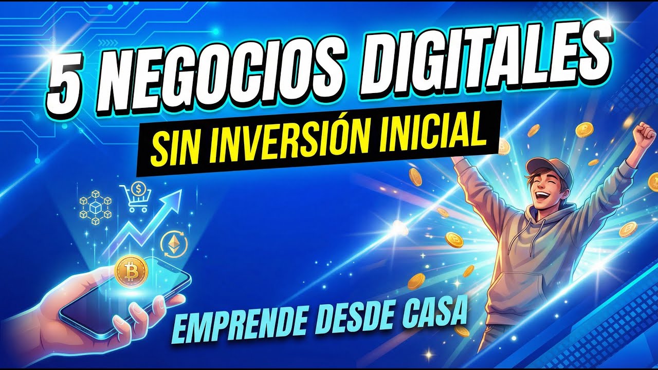 5 negocios digitales con cero inversi&oacute;n inicial: ideas reales para emprender desde casa