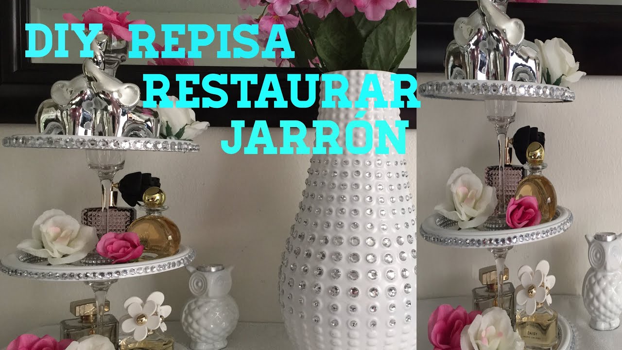 DIY organizador de perfumes y restaurar un jarrón
