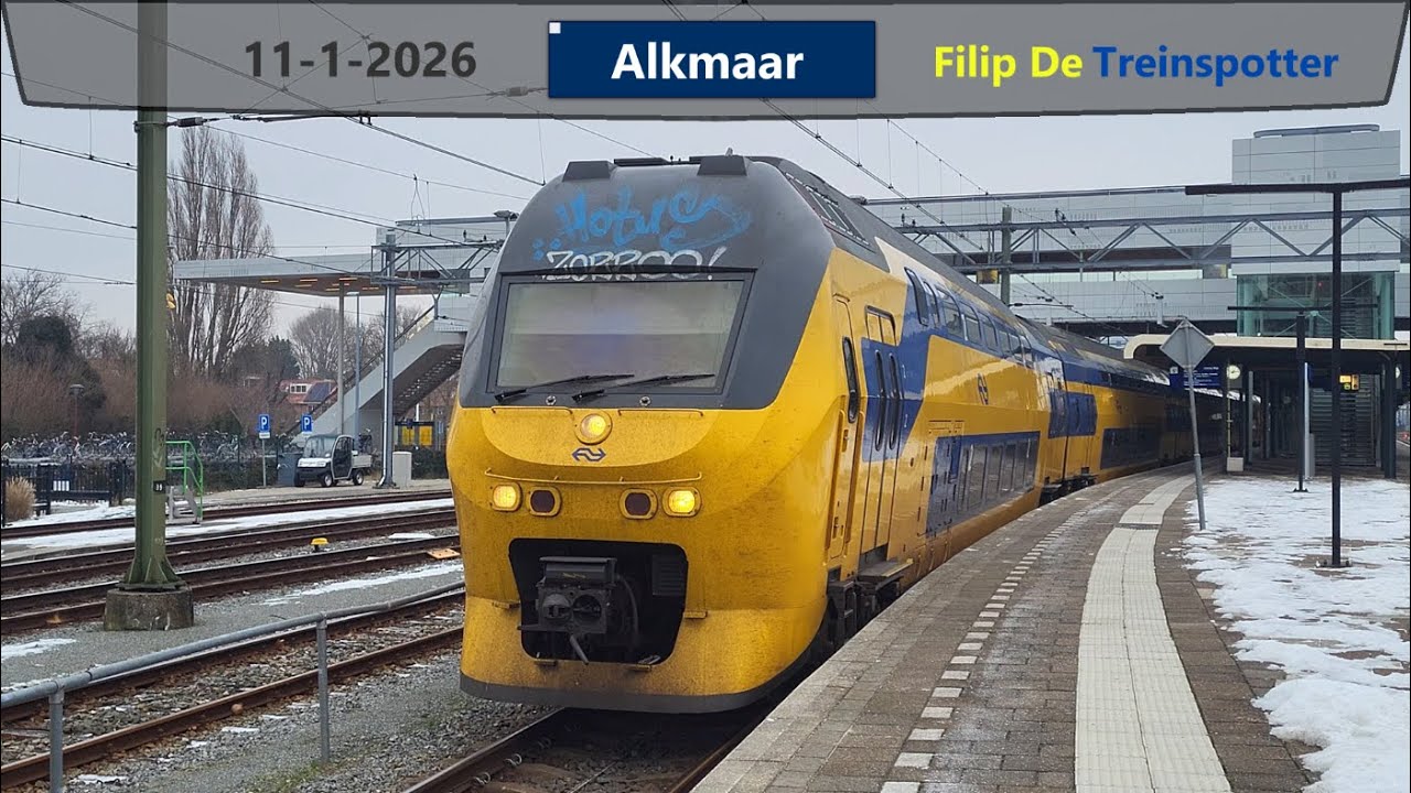 Treinen op station Alkmaar - 11 januari 2026