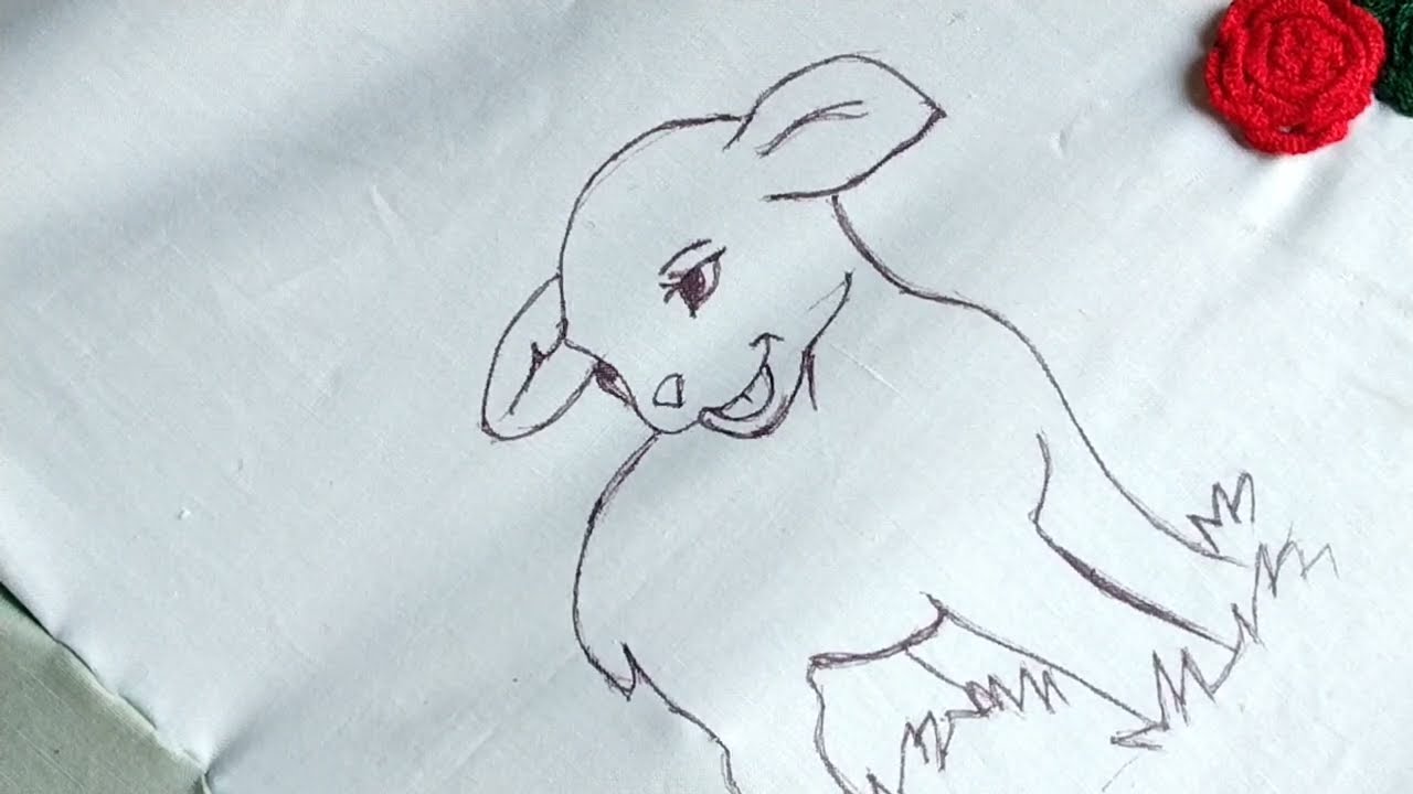 Sheep 🐏 embroidery design | How to embroider a sheep 🐏| hand embroidery small designs.