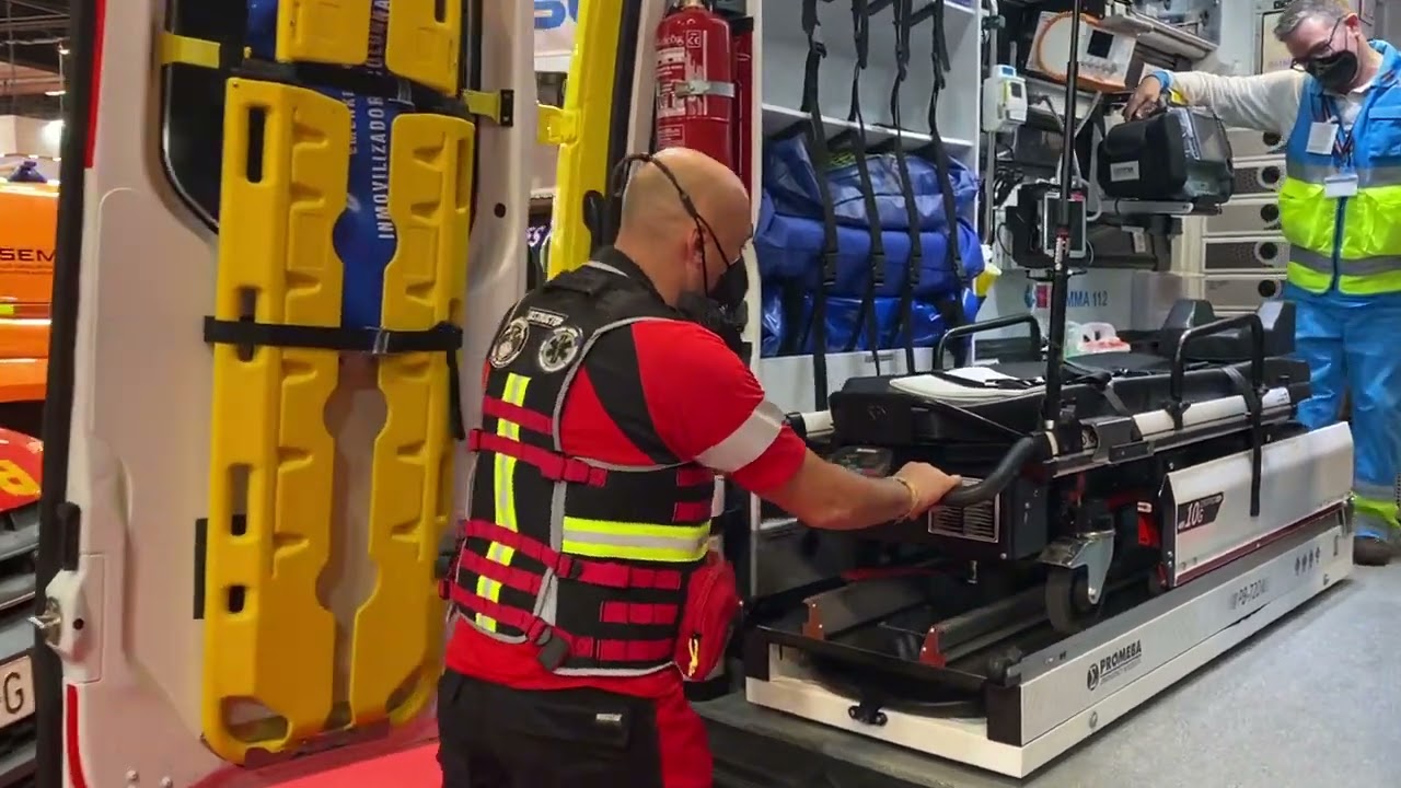 Como funciona la  Camilla eléctrica (Ambulancia SUMA112)*