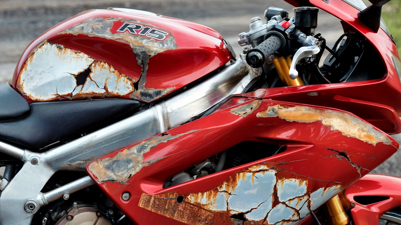 Yamaha R15  | modification full bike repaint and restoration Yamaha r15 | Restoration Abandoned Bike