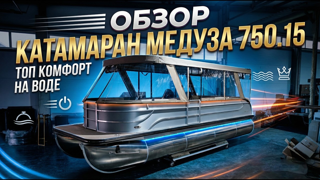 Обзор понтонный катамаран Медуза 750.15