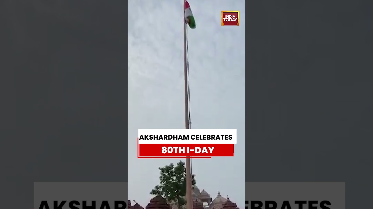 Akshardham Delhi Celebrates 80th Independence Day #shorts #akshardham #independenceday