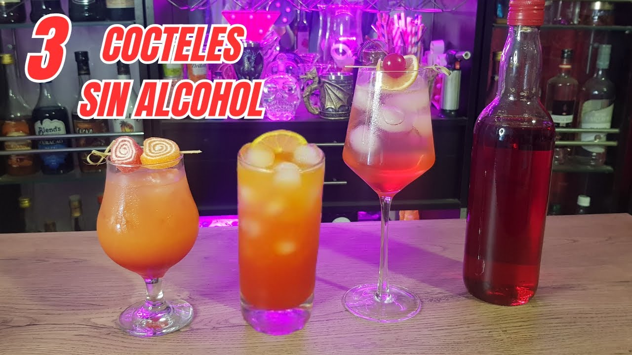 3 COCTELES SIN ALCOHOL(Recetas muy f&aacute;ciles)