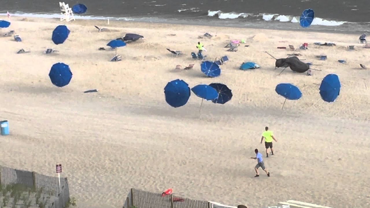 Dance of the Umbrellas - Ocean City, MD Storm 7/20/15