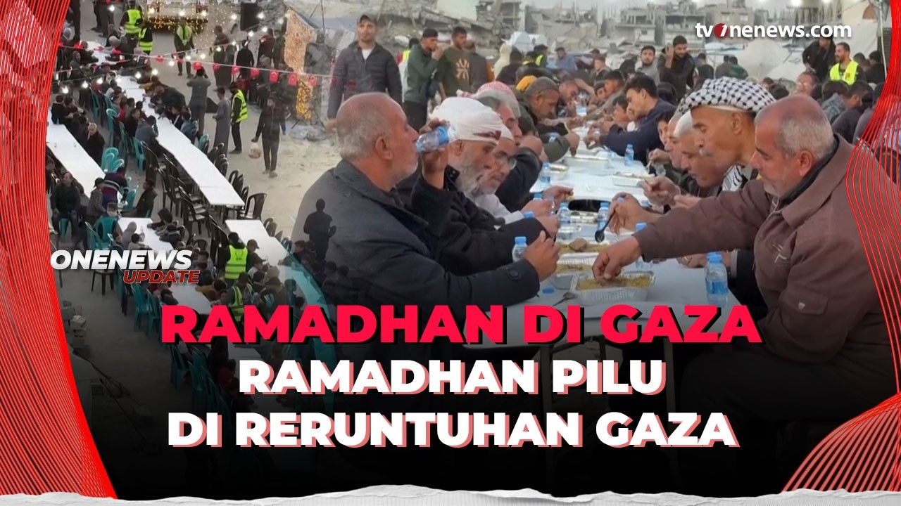 Ramadhan di Tengah Krisis, Suasana Buka Puasa di Reruntuhan Gaza Jadi Sorotan | OneNews Update