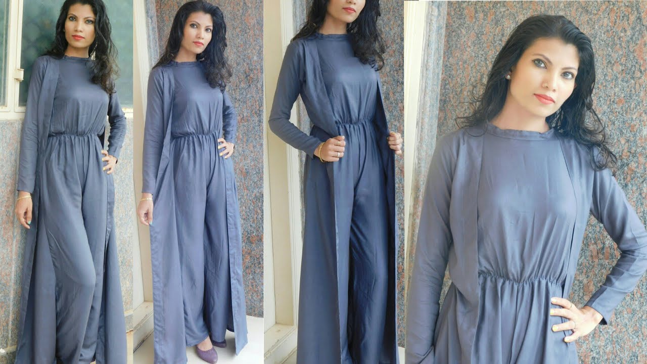 Jumsuit with coat cutting and stitching tutorials malayalam 👗👗👗