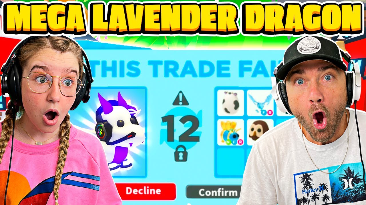 We Make Mega Lavender Dragon And See What People Trade! Super Rare Pet In Roblox Adopt Me!