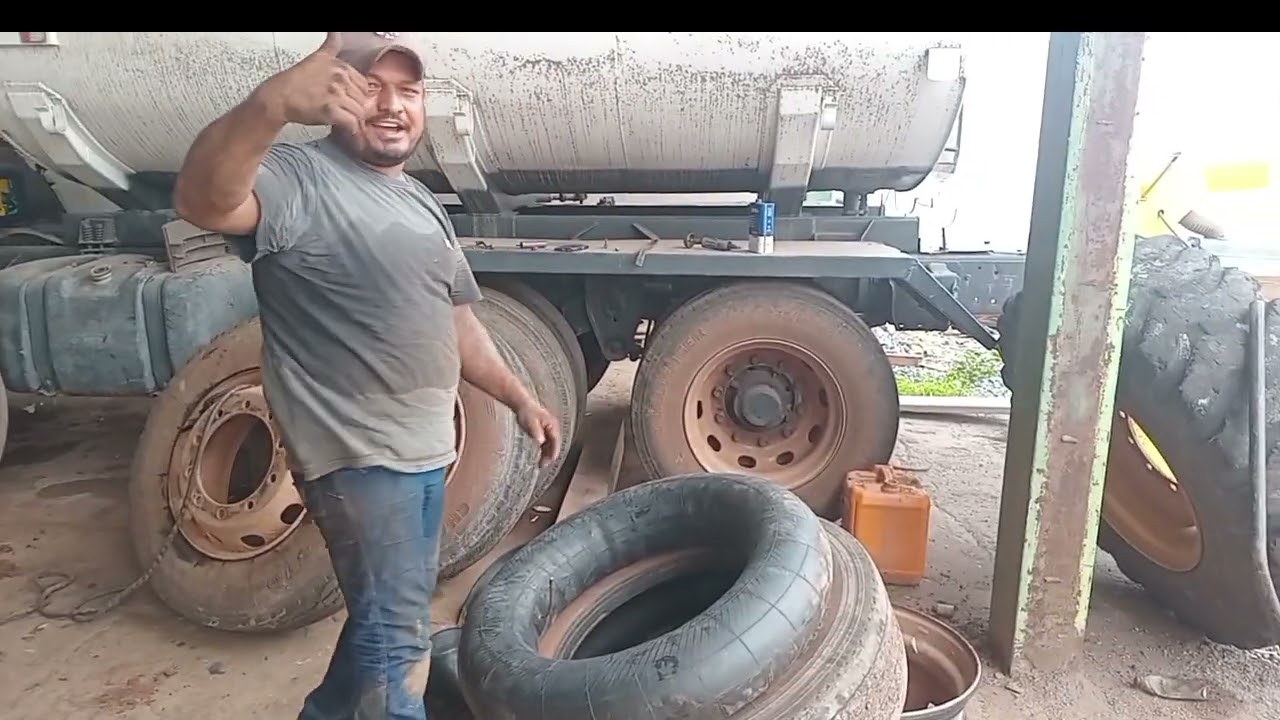 MANUTENCAO  NOS PNEUS   O HOMEM   DOMINA MESMO 