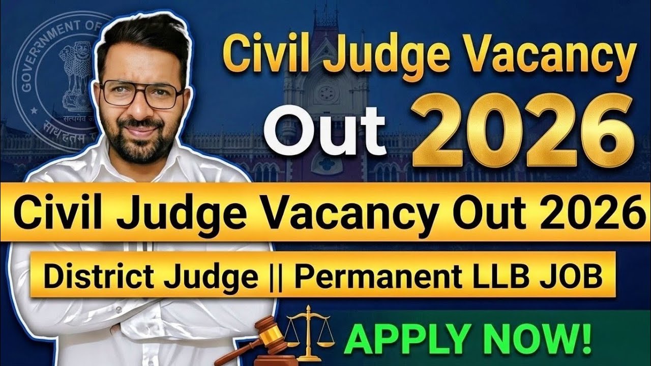 Civil Judge Vacancy Out 2026 || District Judge || LLB JOB