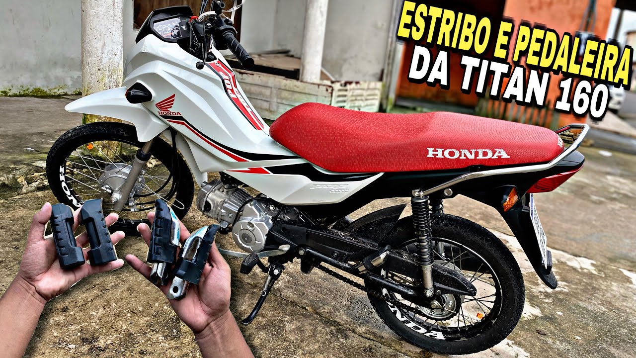 COLOQUEI O ESTRIBO E AS PEDALEIRAS DA TITAN 160 NA MINHA POP 110i 2021