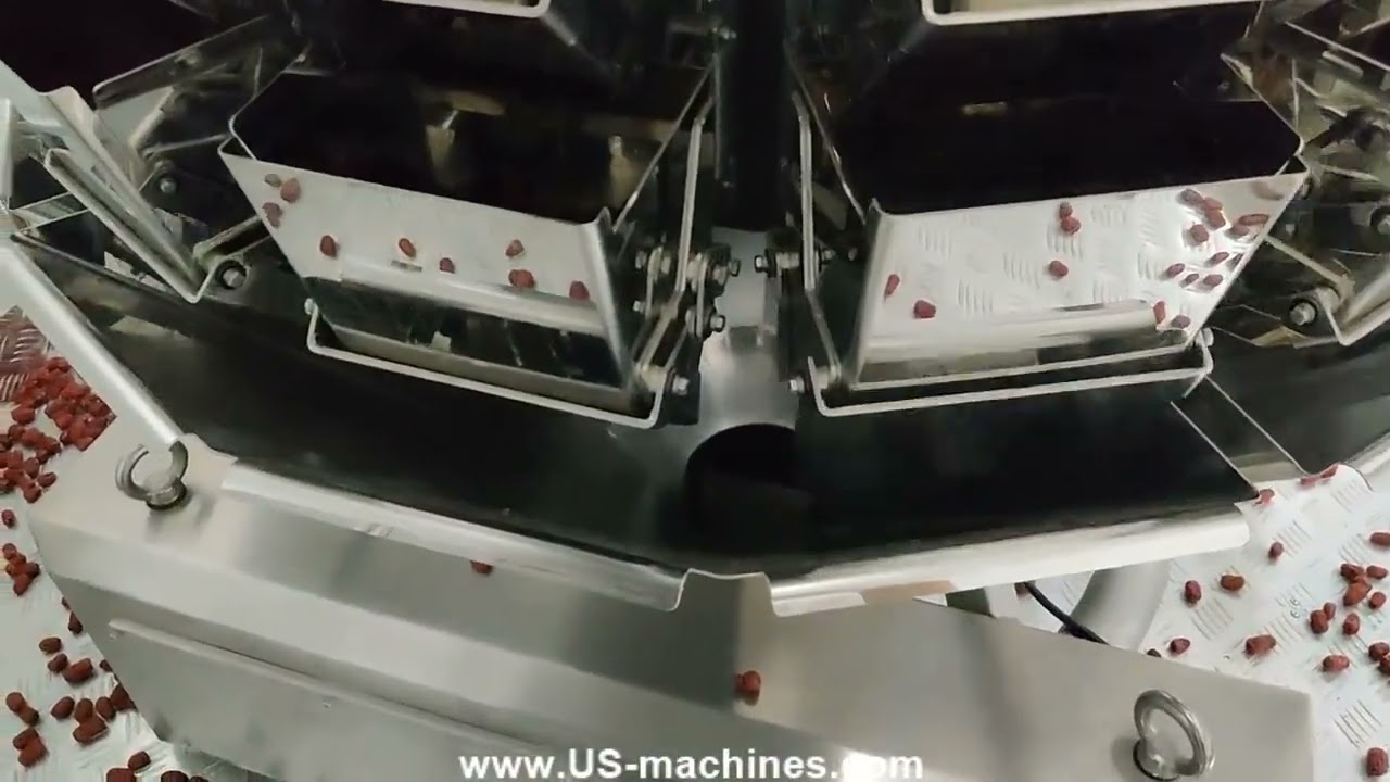 Automatic dry date multi heads weighing filling machine and bag packaging machine