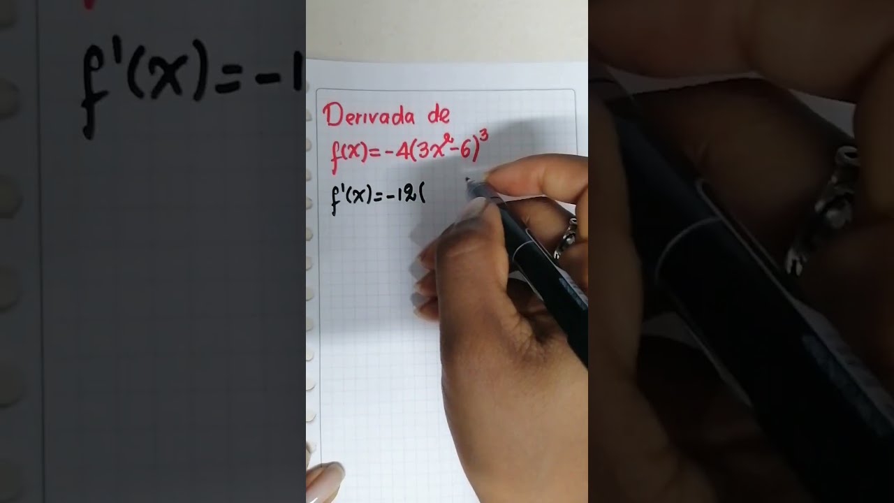 Derivada aplicando regla de la cadena | Derivada de f(x)=-4(3x&sup2;-6)&sup3;  | La Prof Lina M3