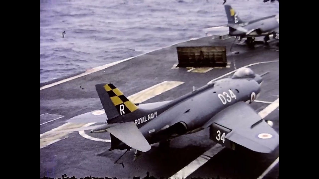 HMS ARK ROYAL. 1966. 8mm cine