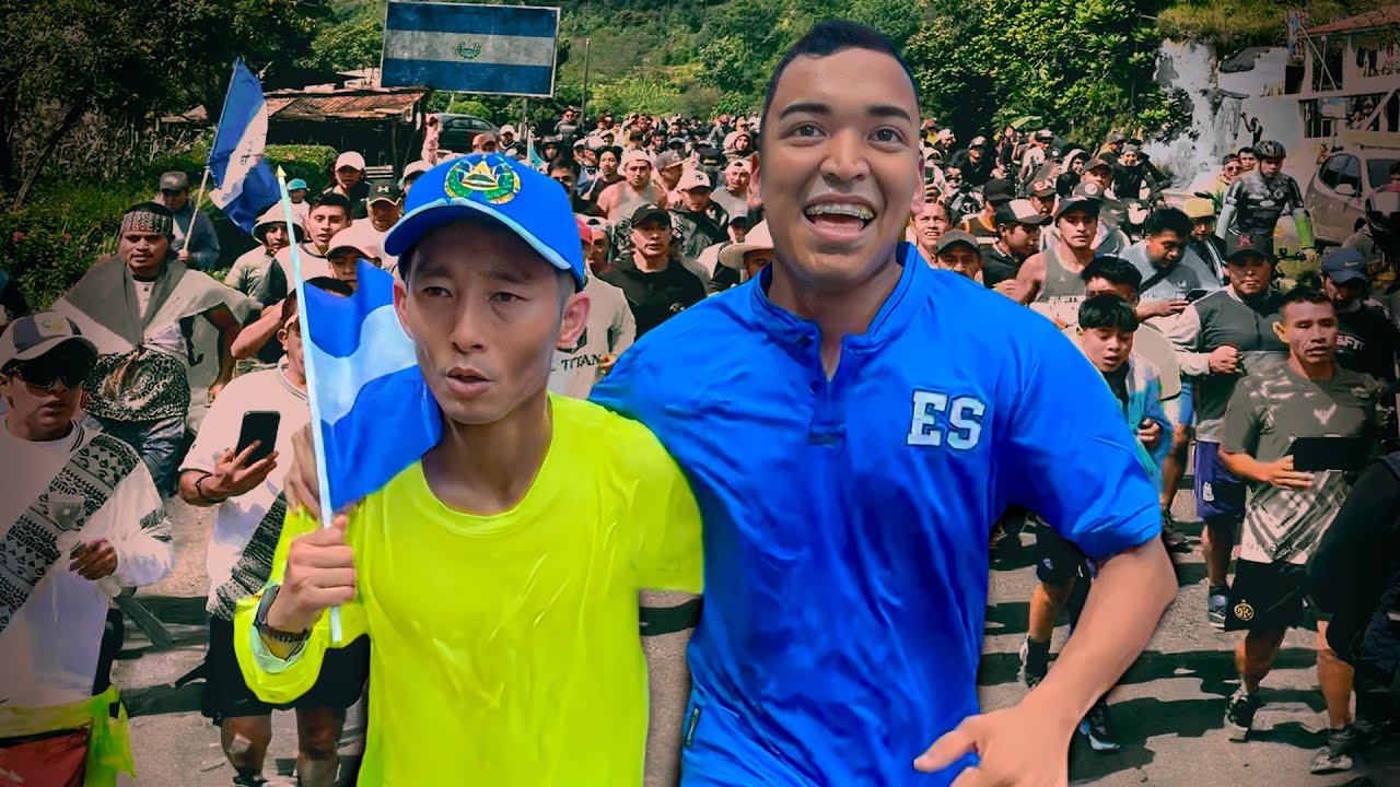 Pensé que iba a correr solo en El Salvador pero influencers y seguidores me sorprenden😭🇸🇻Reto 3000Km