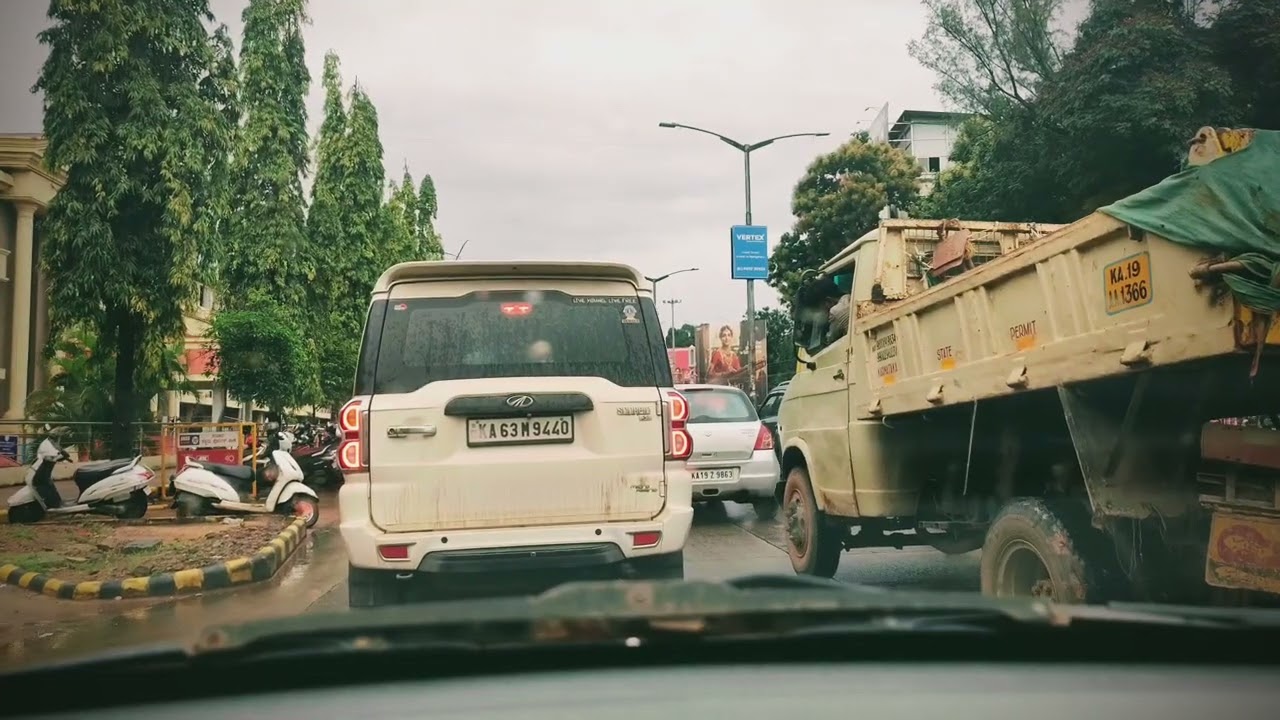 Rainy Day Drive in Mangalore | City Centre Road to Kottara Chowki Junction | Dashcam Footage 🚗🌧️