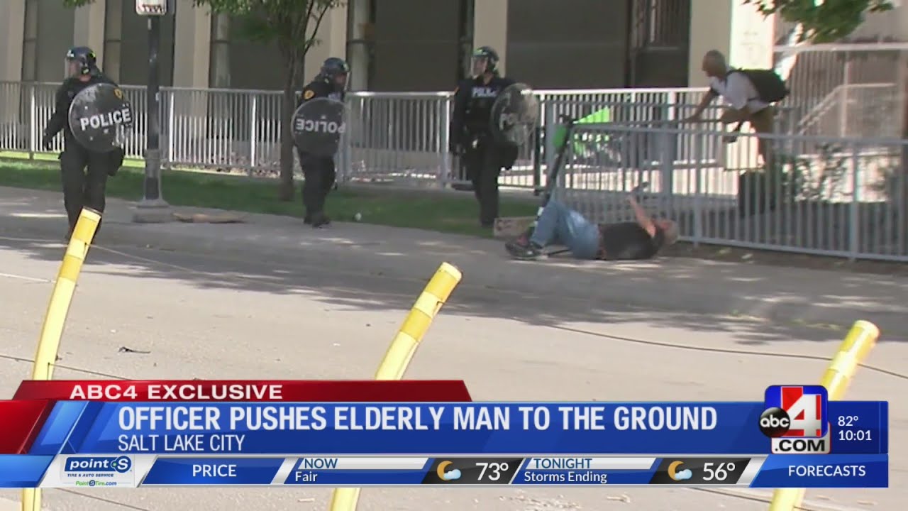 SLCPD Officer Pushes Elderly Man to the Ground