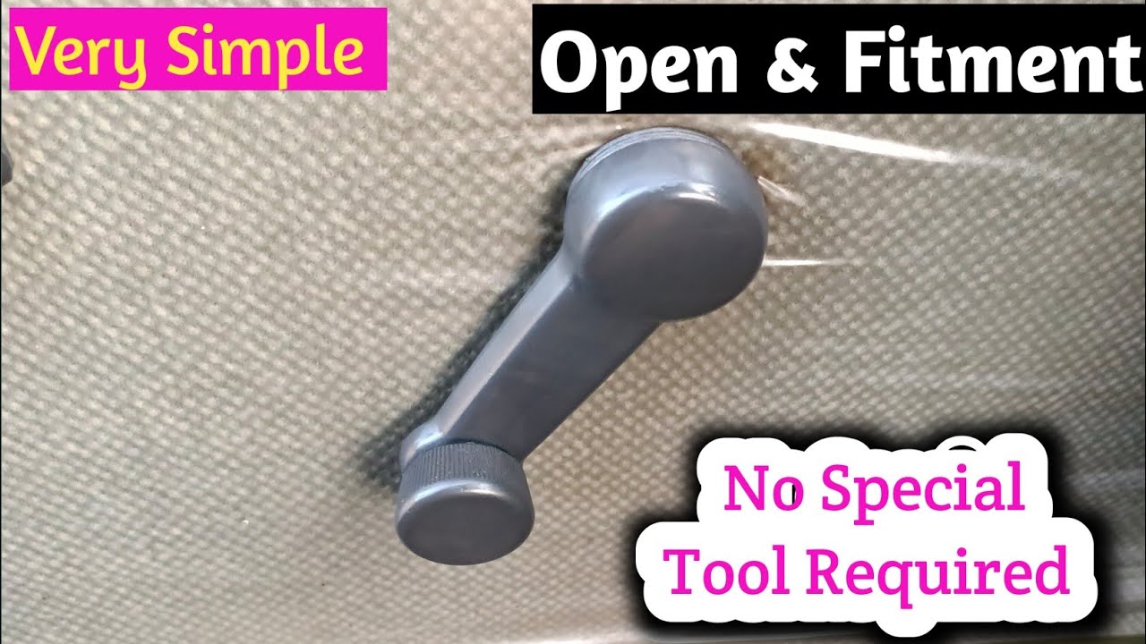 How to open Door glass regulator II Mannual Window crank remove II Remove car window Handle