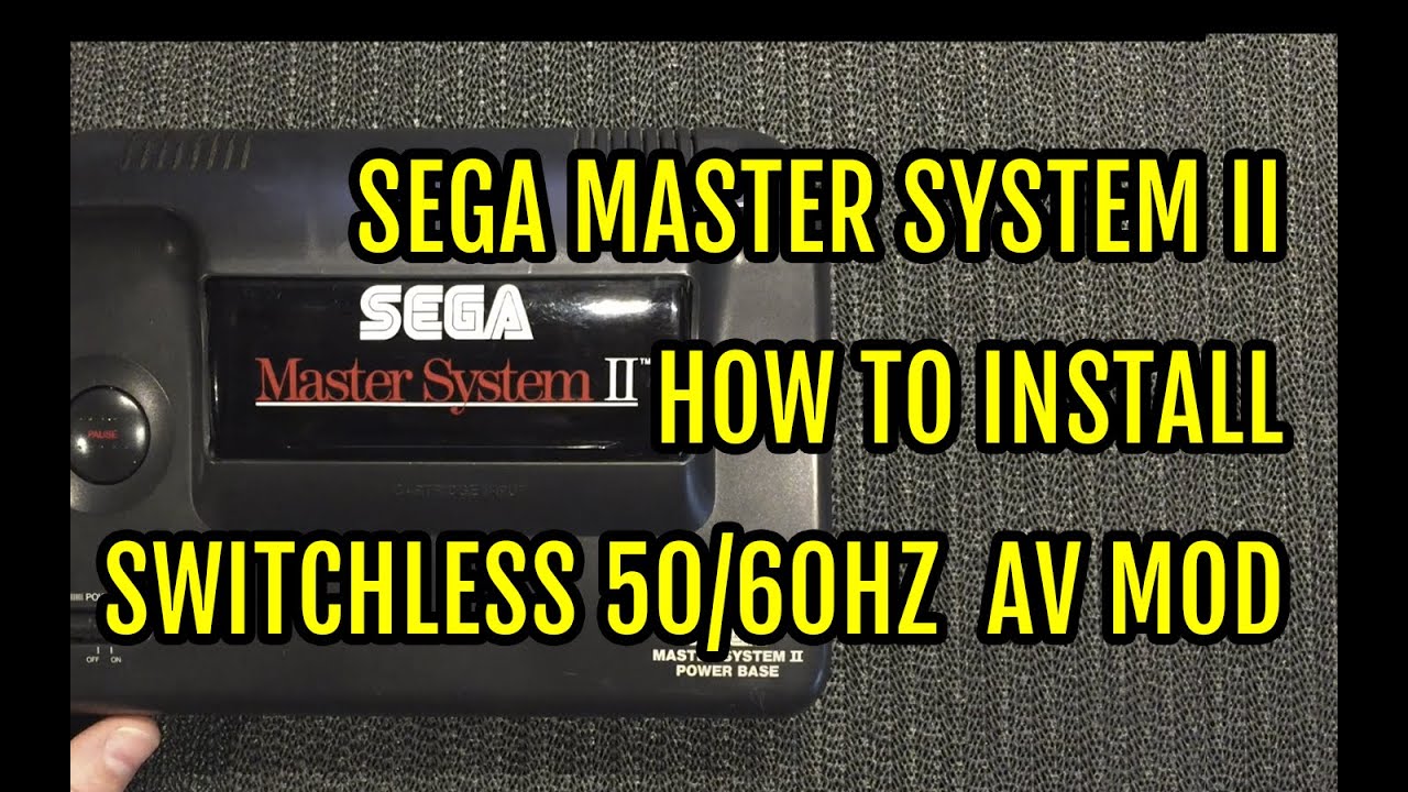 How to install Sega Master System II Switchless AV Mod 50 60hz tutorial - YouTube