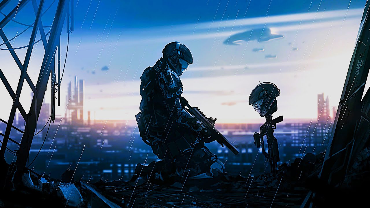 🎮 10 Hours of Halo 3 ODST Music and Rain for Relaxation, Studying, Meditation, and Deep Sleep