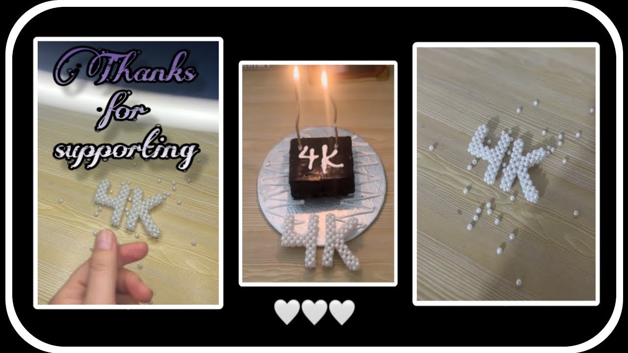 How to Make 4 and K with Pearls | After crossing 4k subscribers i made 4k with Beads