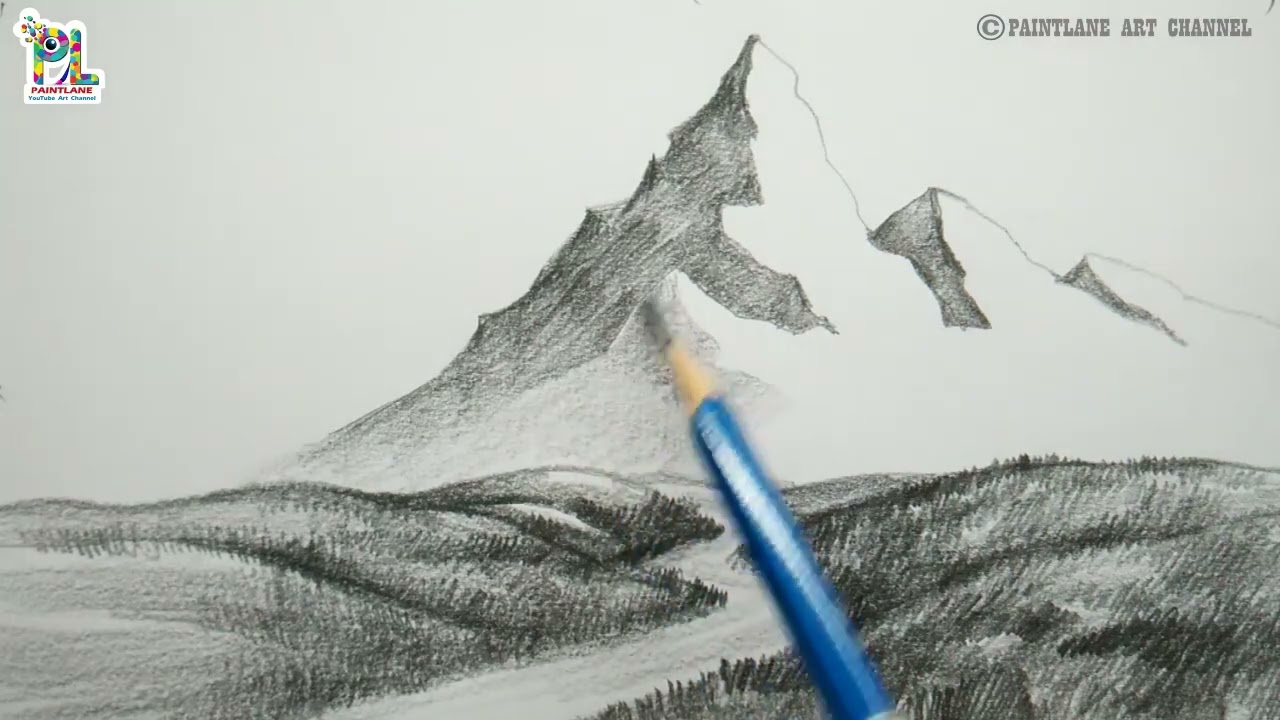 mountain sketch #viral #youtuber #viewers #subscribemychannel @PAINTLANE 