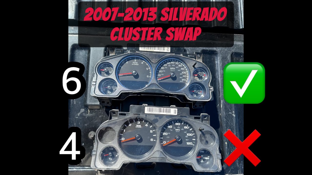 Chevy Silverado cluster swap 2007-2013