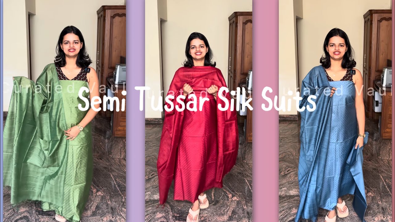 EPI 476|BUDGET-BUY SEMI-TUSSAR SILK SUITS #tussarsilk  #semitussar @curatedvault