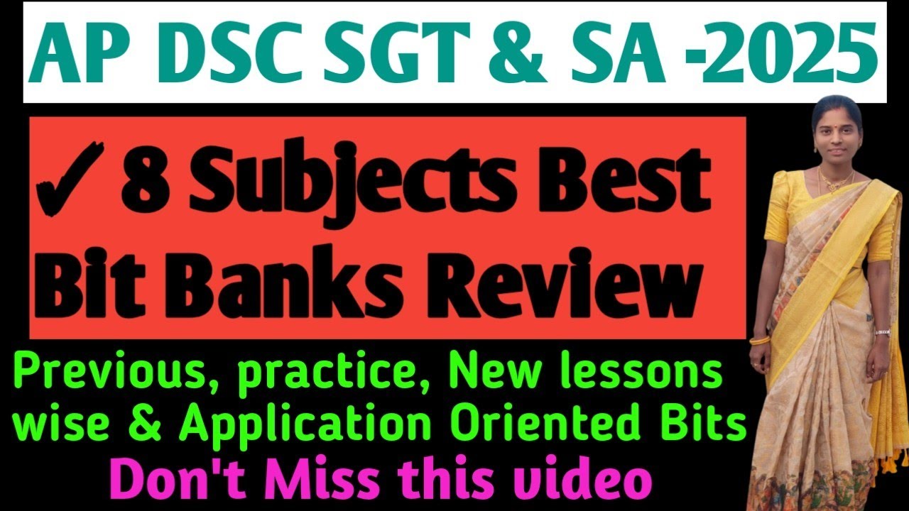 AP DSC SGT&SA-2025 | 8 Subjects Best Bit Banks Review | Combo & bumper offer | Ap Dsc Best Bit banks