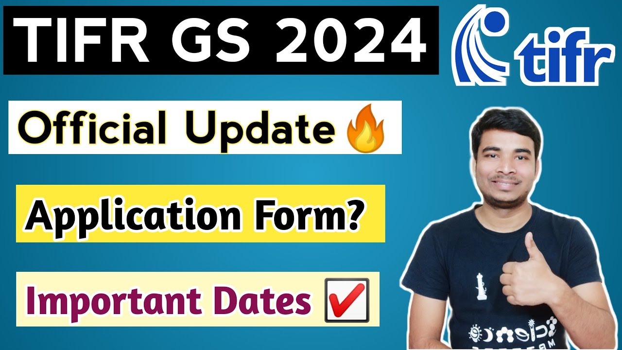 TIFR GS 2024 Official Update🔥| Exam Date | Application Form | Important Dates | Inspire Chemistry ☑️