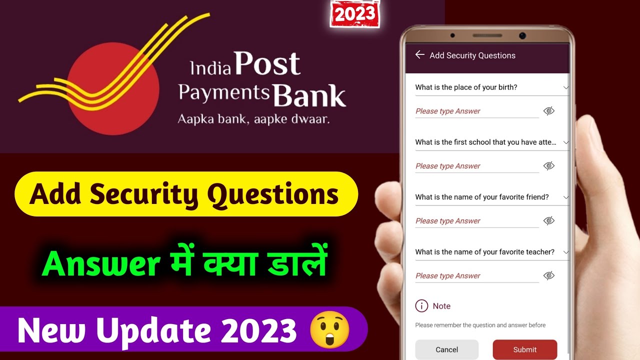 ippb mobile banking Add Security Questions Me Kya Dale 2023 || Add Security Questions IPPB Account