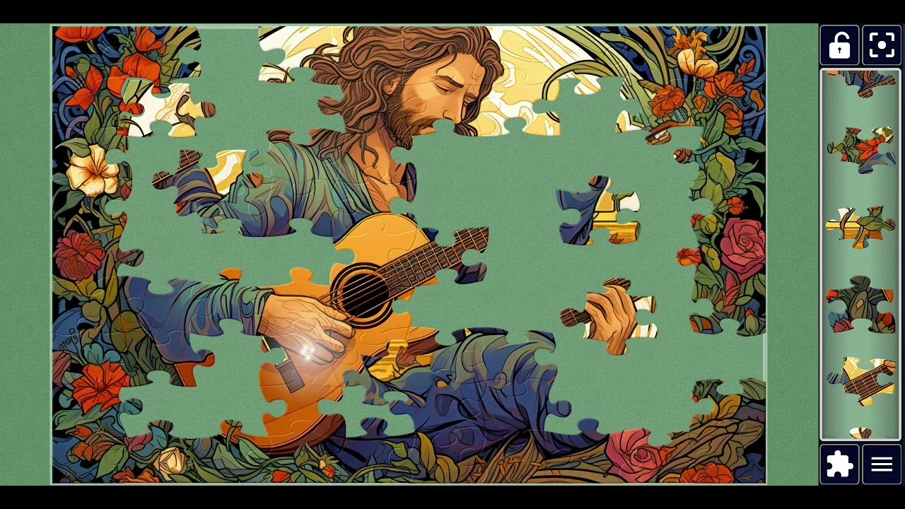 This Peaceful Guitar Puzzle Will Melt Your Stress Away 🎸🧩 | Relaxing Art Puzzle | MISHIFUNPUZZLE