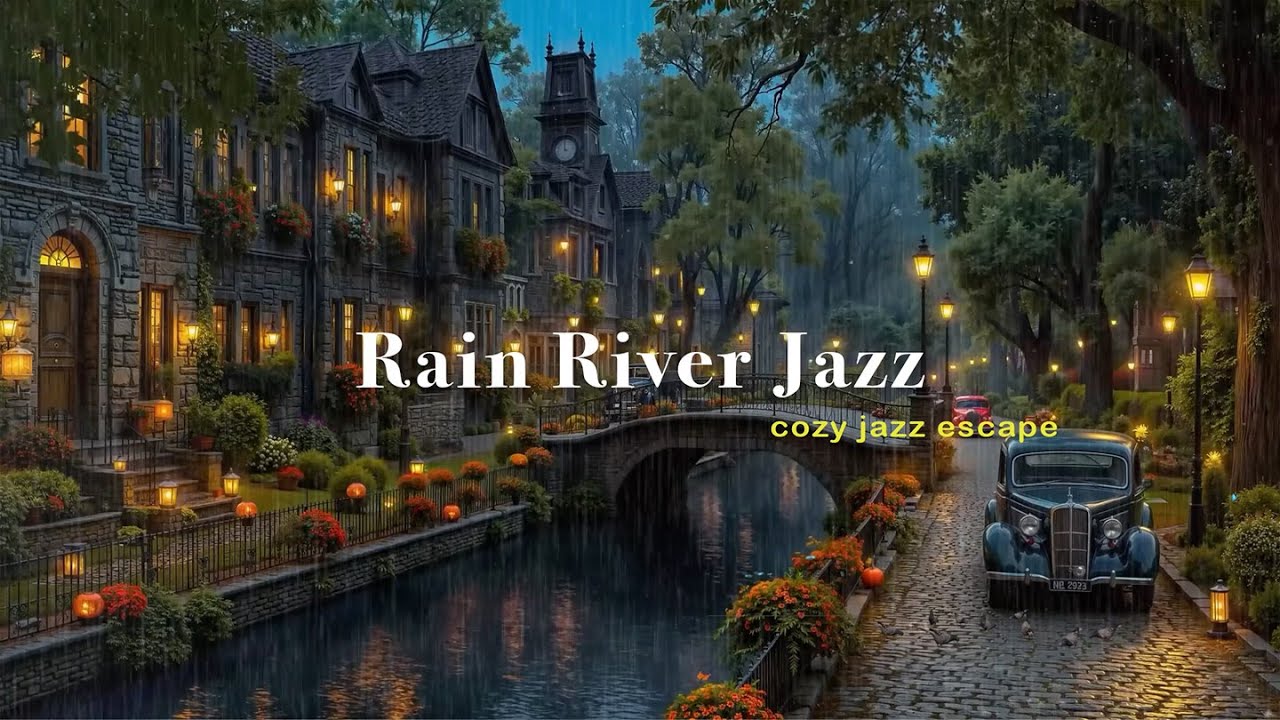 (No ADS) Autumn Jazz Rain in Europe 🌧️ Cozy Vintage Caf&eacute; Ambience for Study, Work & Relaxation