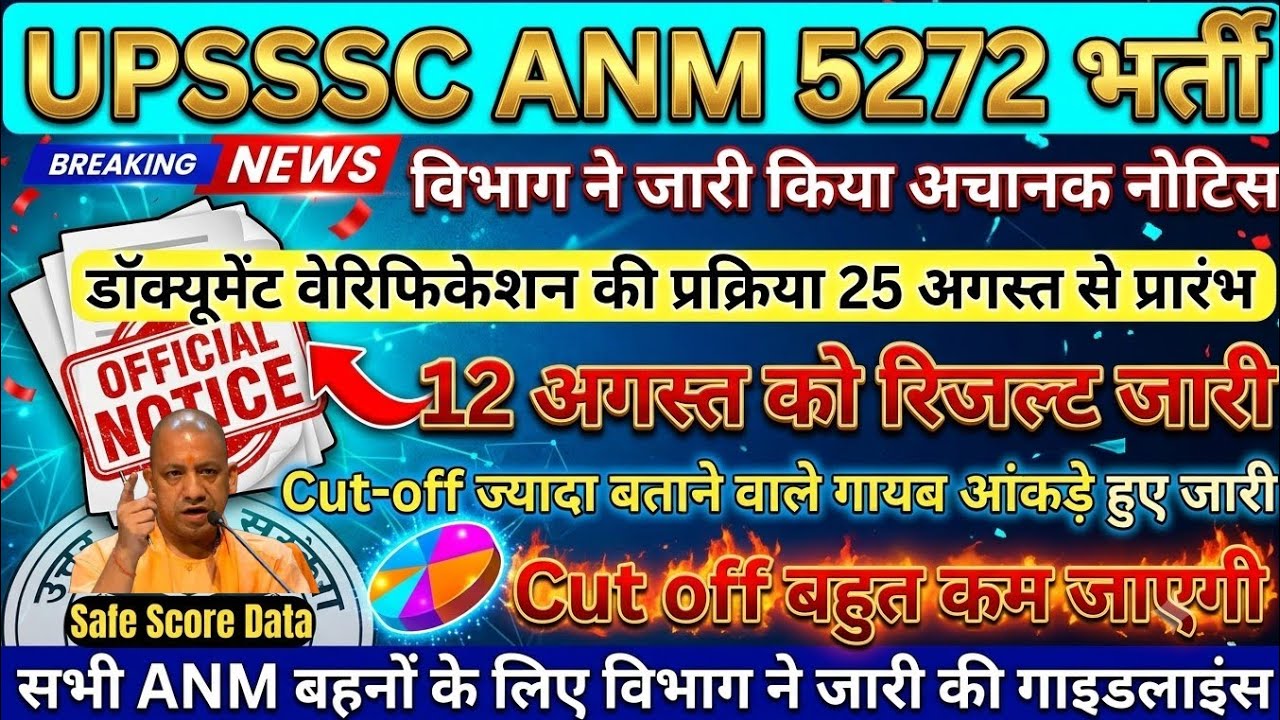 UPSSSC ANM Result 2026: Will the result be released on August 12? | ANM Cut-Off & DV Date