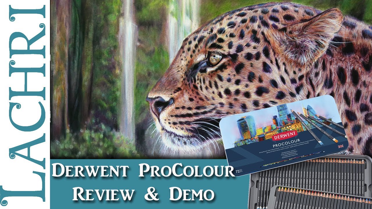 Derwent ProColour colored pencil review and leopard demo w/ Lachri