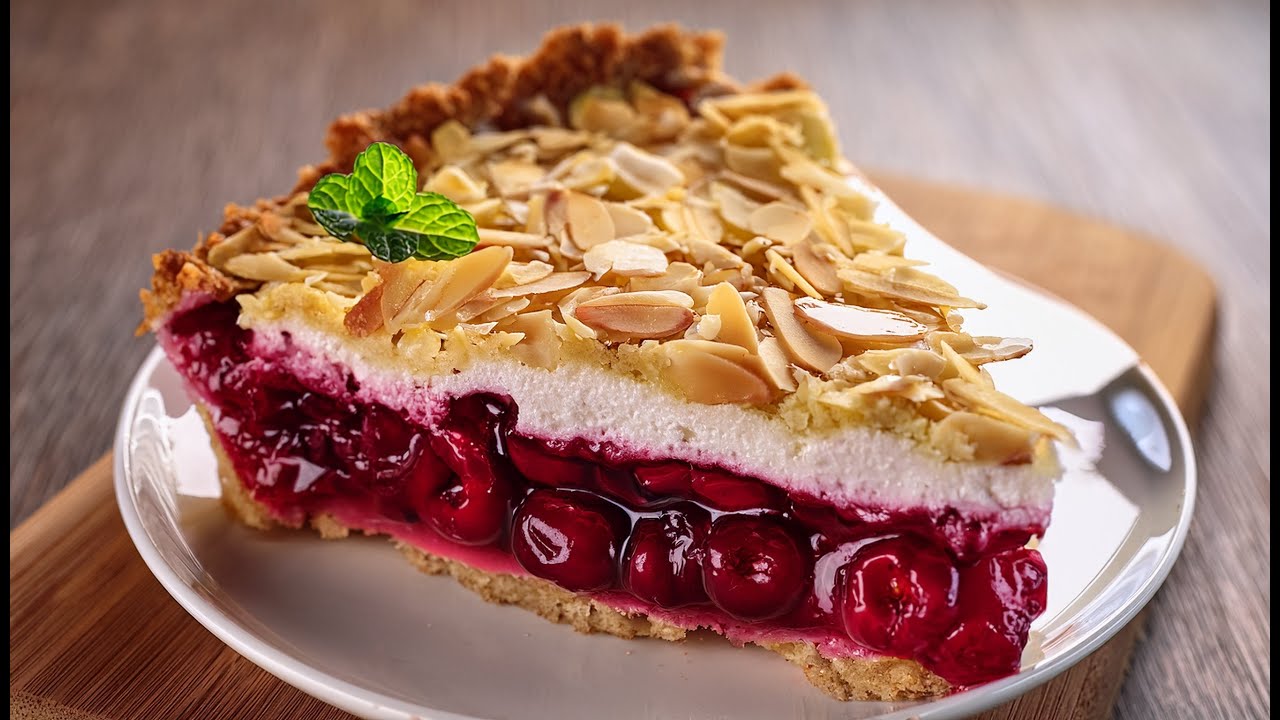 Das kirschigste Haferflockenkuchen! Kein Zucker, kein Mehl! Leckeres und schnelles Dessert!