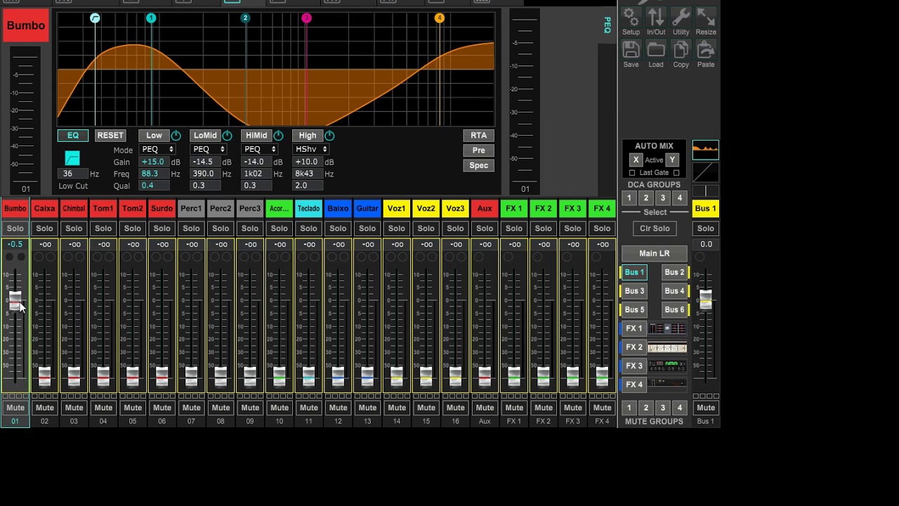 Como usar EQUALIZADOR nas vias de AUXILIARES independentes na X18 / XR18 / XR16 XAIR BEHRINGER