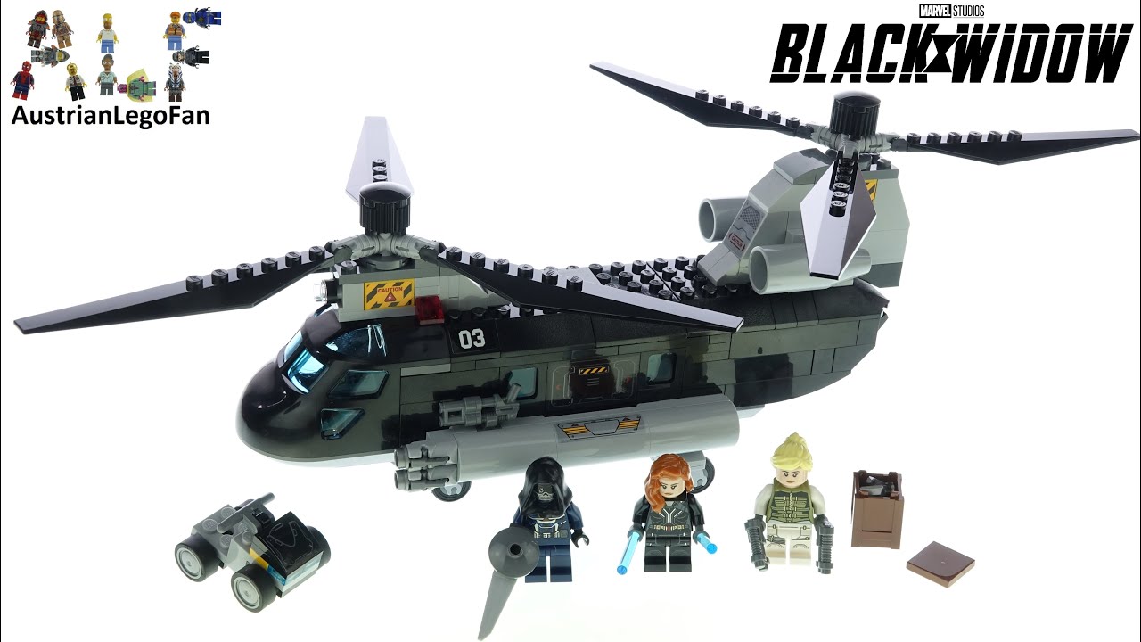 LEGO Marvel 76162 Black Widow's Helicopter Chase - Lego Speed Build Review