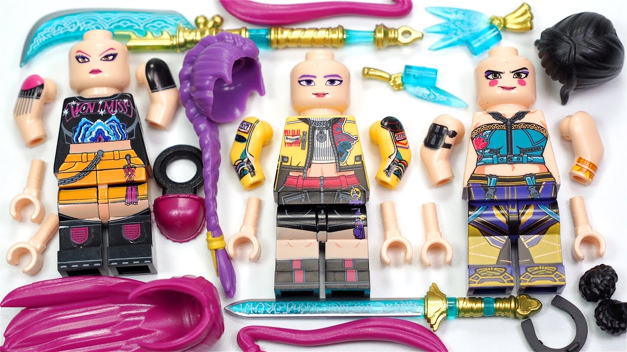 LEGO KPop Demon Hunters | Rumi | Zoey | Mira | HUNTRIX | Неофициальная минифигурка Lego из женско...