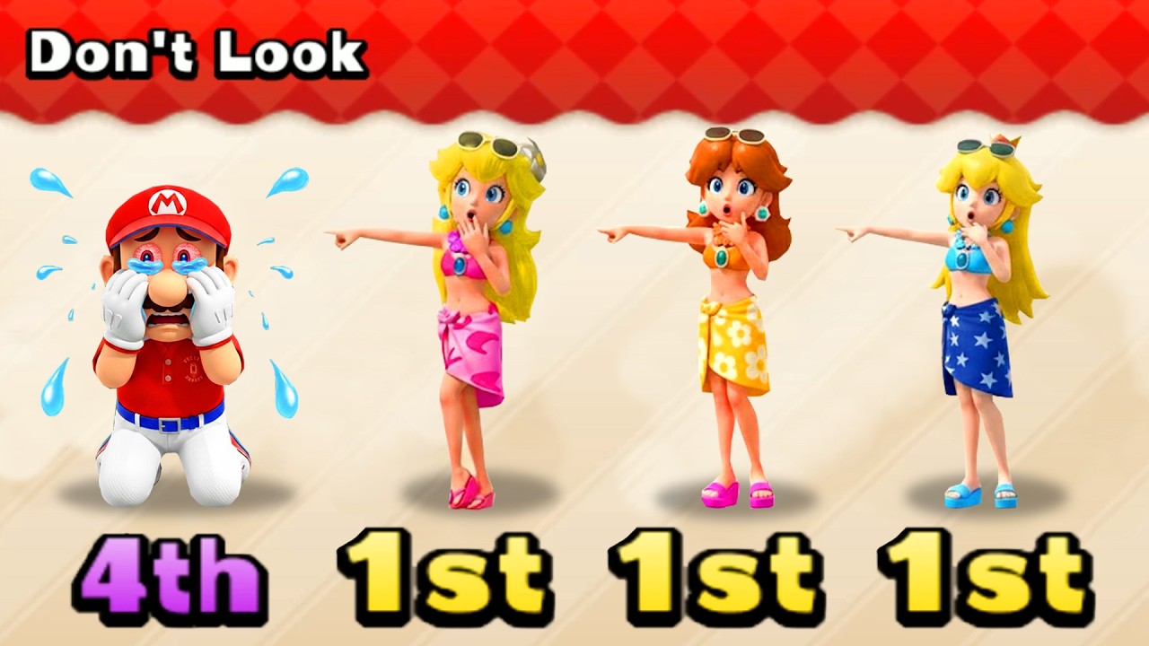 Mario Party The Top 100 Minigames - Mario Vs Peach Vs Daisy Vs Rosalina (Master CPU)