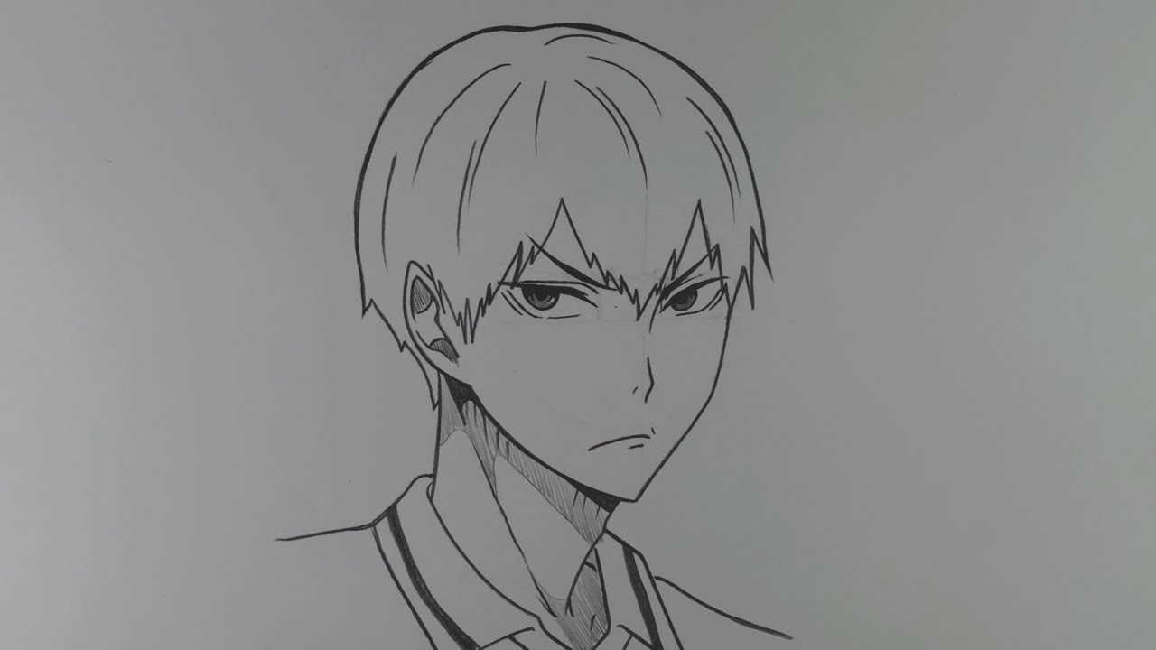 Cara menggambar anime untuk pemula || Menggambar Kageyama [Haikyuu]