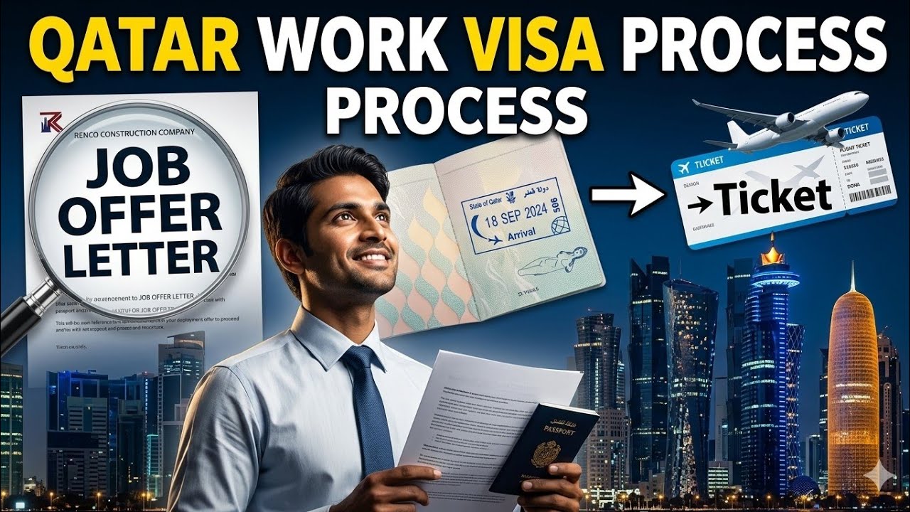 Qatar Work Visa Process For Indians 2026 &mdash; Complete Step by Step Guide in Hindi #qatarworkvisa